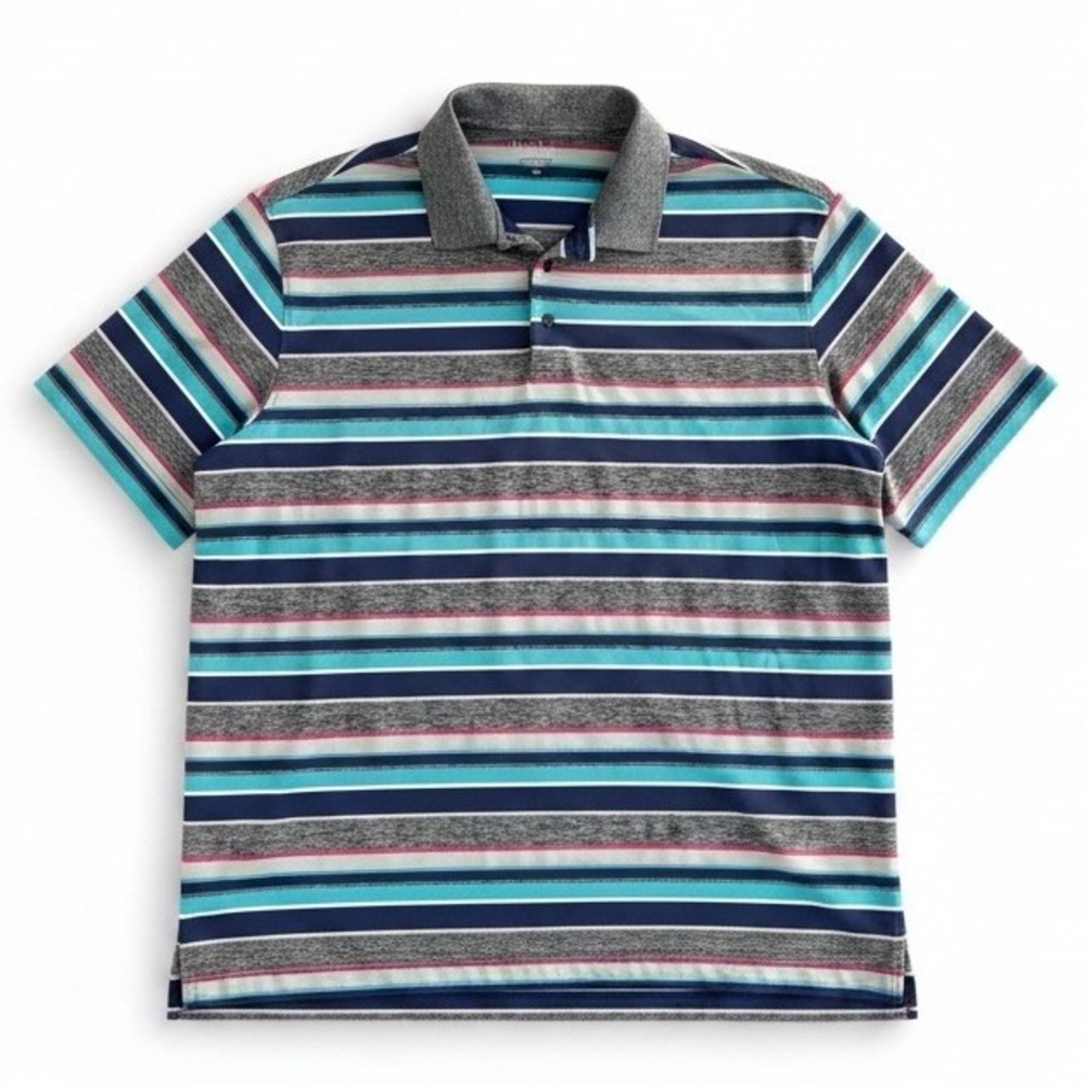 Walter Hagen Golf Polo Mens XXL Striped Collared Shirt‎ Hydro-Dri